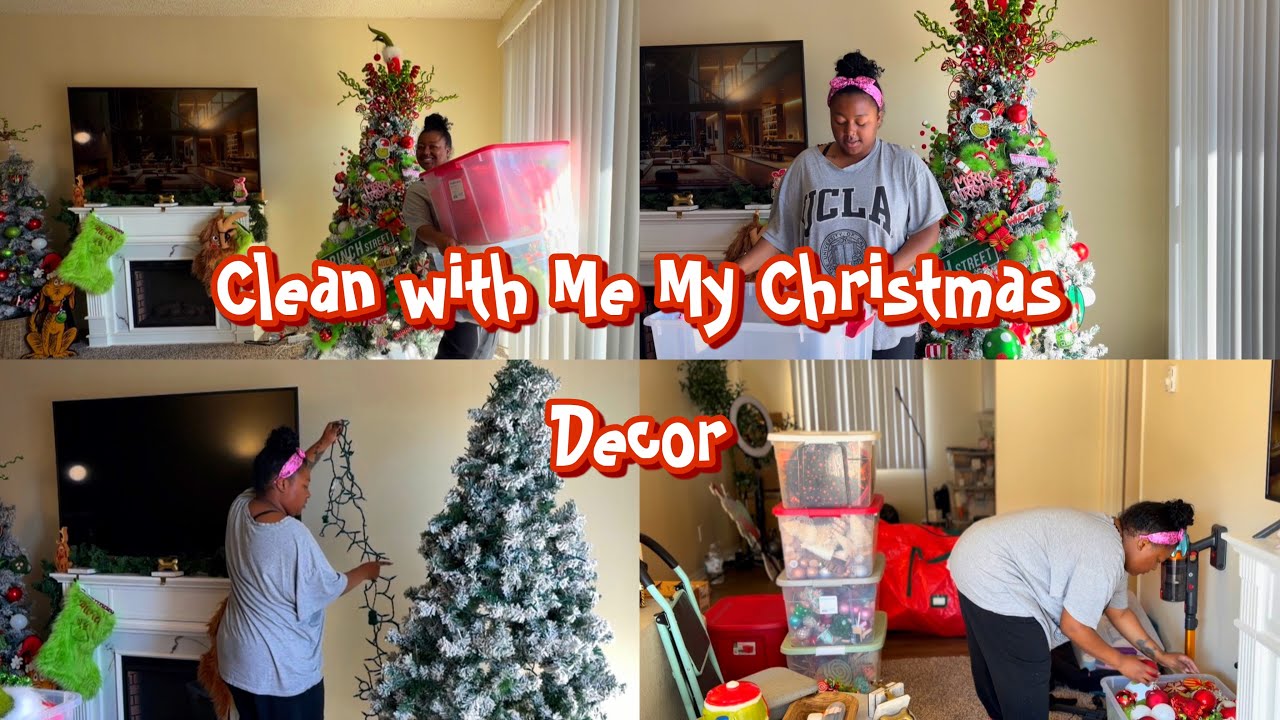 Clean with Me | taking down my Christmas decor and decluttering 