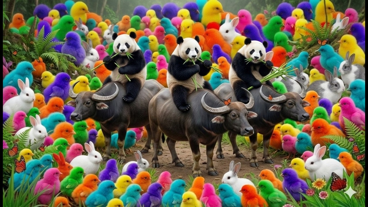 Ayam Lucu, ayam warna warni, ayam rainbow, kelinci lucu, bebek lucu, ikan koi, Hewan Lucu