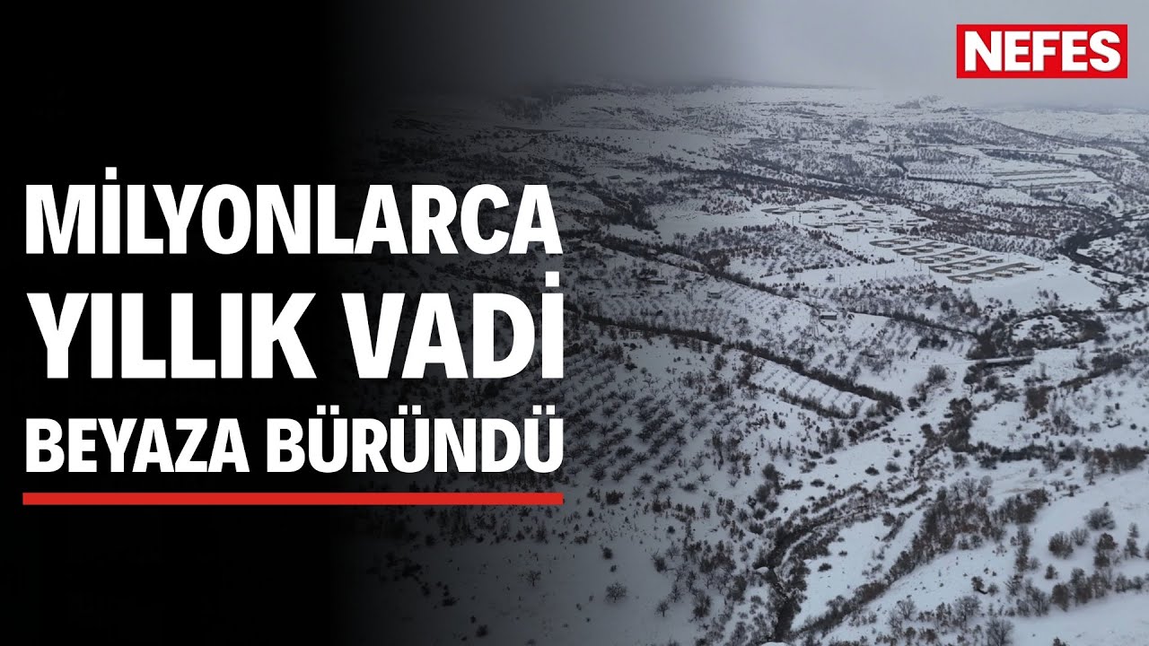 Milyonlarca yıllık vadi beyaza büründü
