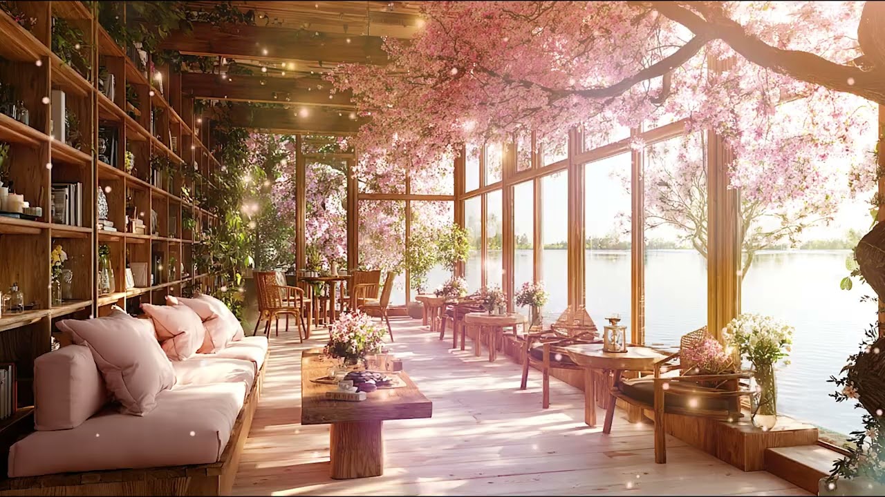 Springtime Garden Piano | Soft Instrumental Notes for Dreaming Under the Blooming Pink Cherry Trees