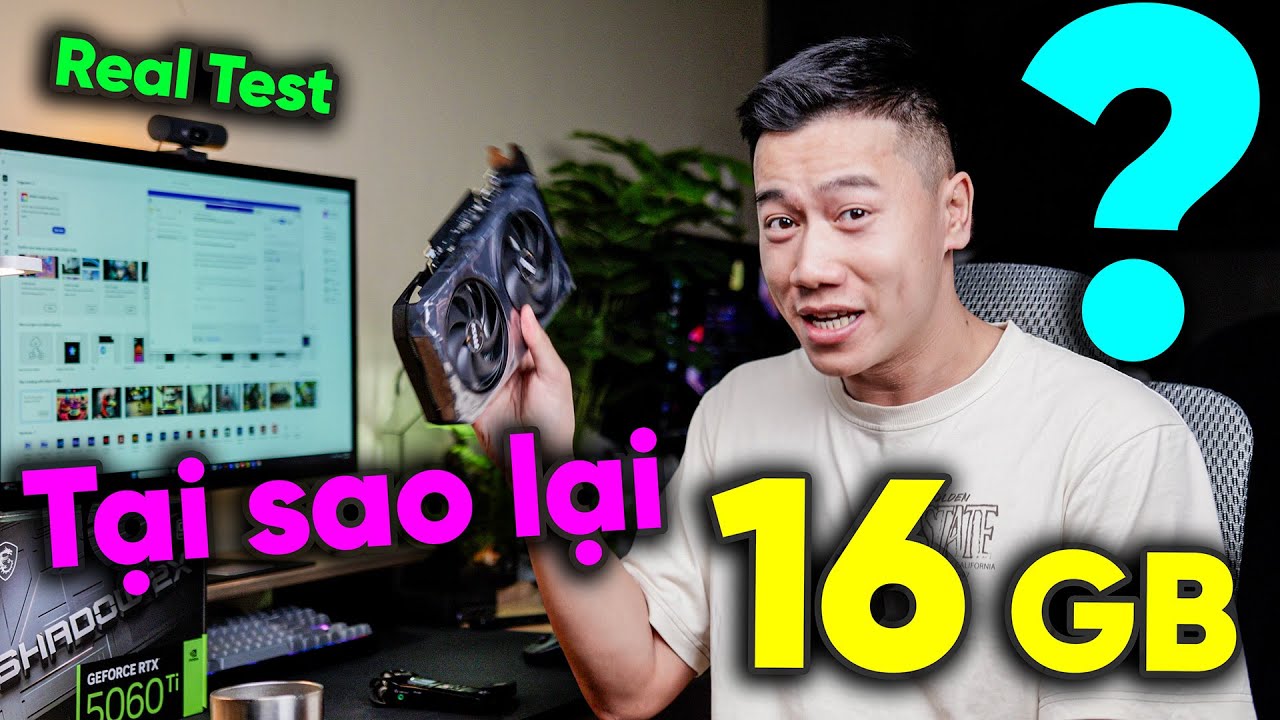 Cách tôi vứt 8GB vRAM ra CHUỒNG GÀ và dùng hết 16GB vRAM của RTX 5060 Ti