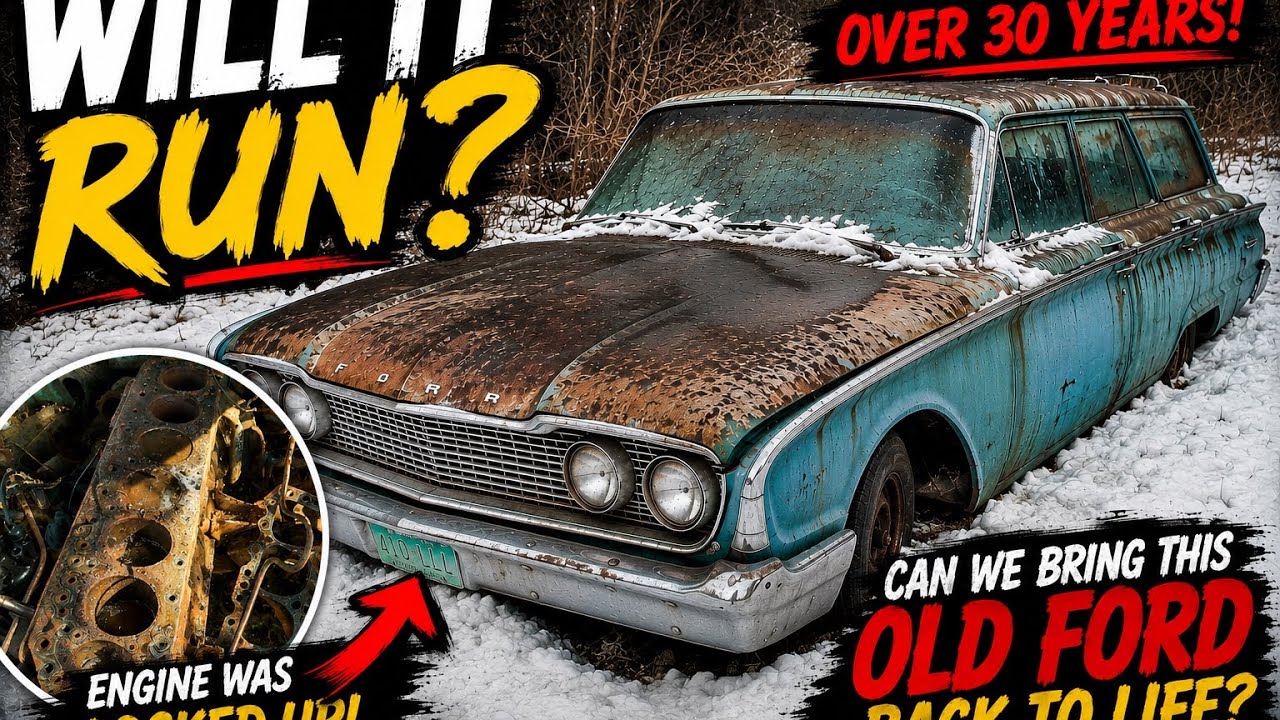 Will It Run? 1960 Ford Ranch Wagon | First Start After 30+ Years! No commentary