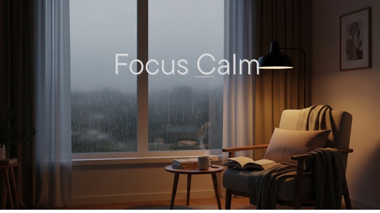 Focus Calm — Late Night Rain Lo-Fi for Focus