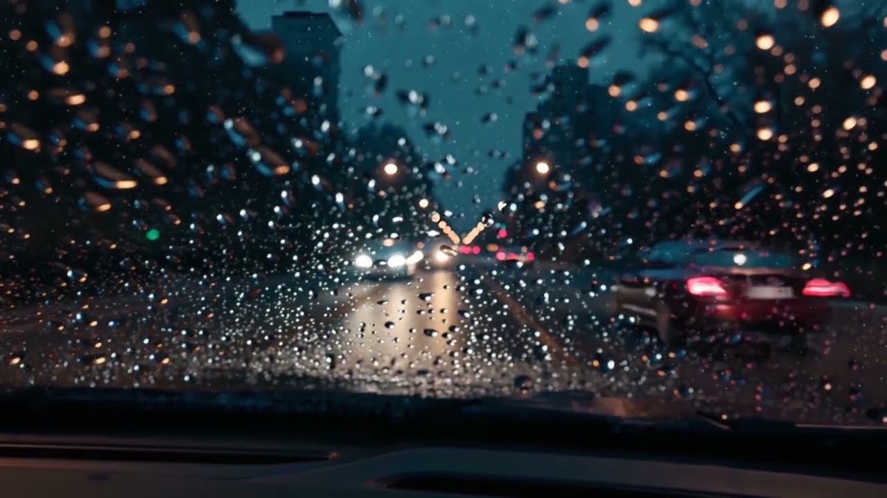 Rainy Night Inside the Car 🚗🌧️ | Relaxing Driving Ambience