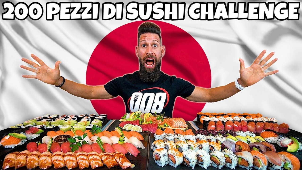 200 SUSHI CHALLENGE - (4 KG - 10000 Calorie) - MAN VS FOOD