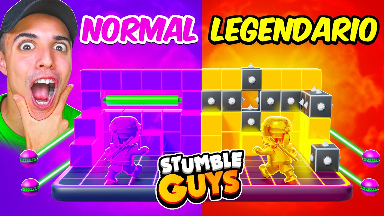 BATALLA de MAPAS *NORMAL vs LEGENDARIO* en STUMBLE GUYS! 🔥😱