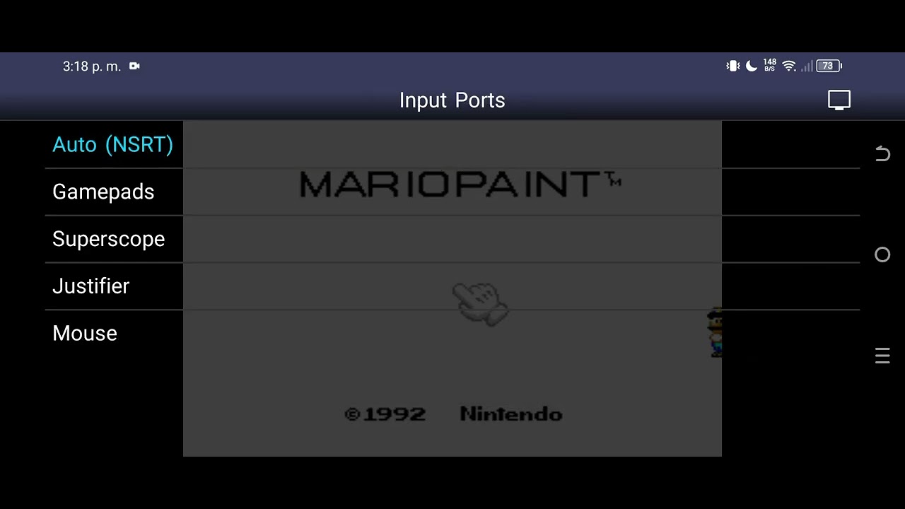 Cómo jugar Mario paint con mouse en snes9x de Android