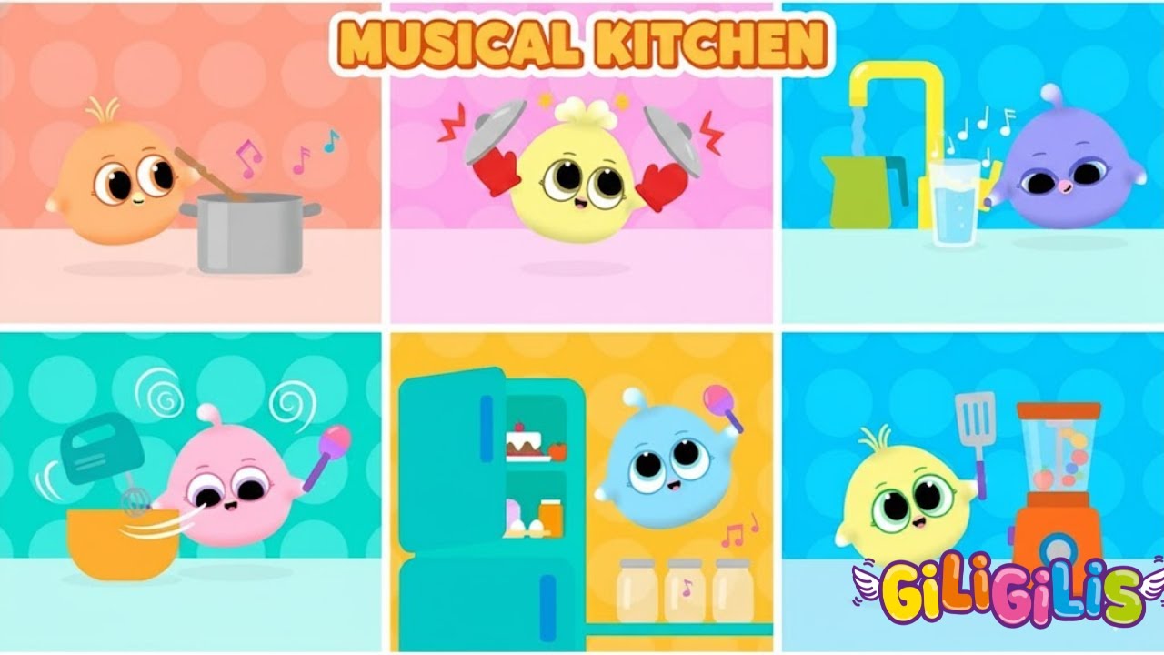 Giligilis Music Fun | Kids Learn & Play with Kitchen Instruments