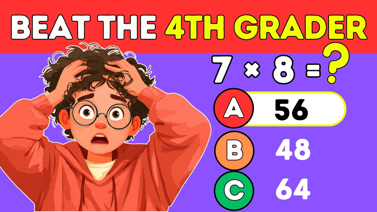 Can You Solve 50 Multiplication Questions in 3 Seconds 🤯⏱️ Math Quiz for Grade 4 🔢 Times Tables 2–9