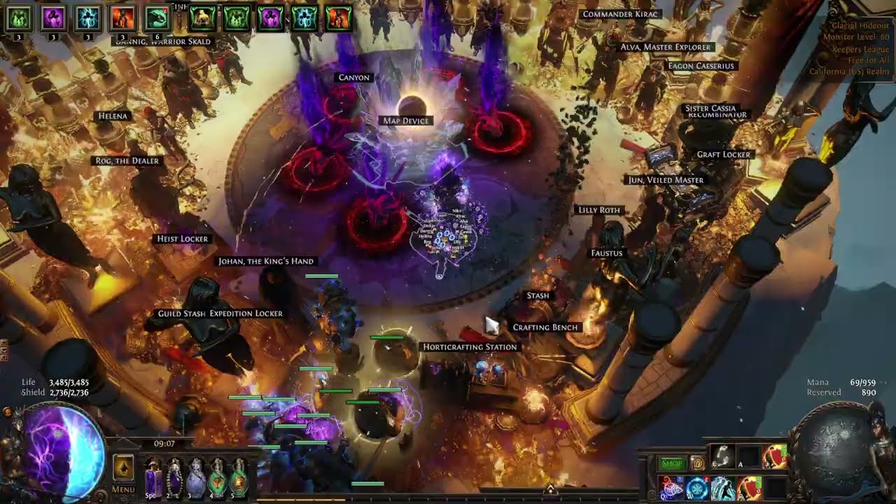 [PoE 3.27] Shattershard Ignite Elementalist // Голем + Вестник, стекирование // Настройка фермы карт