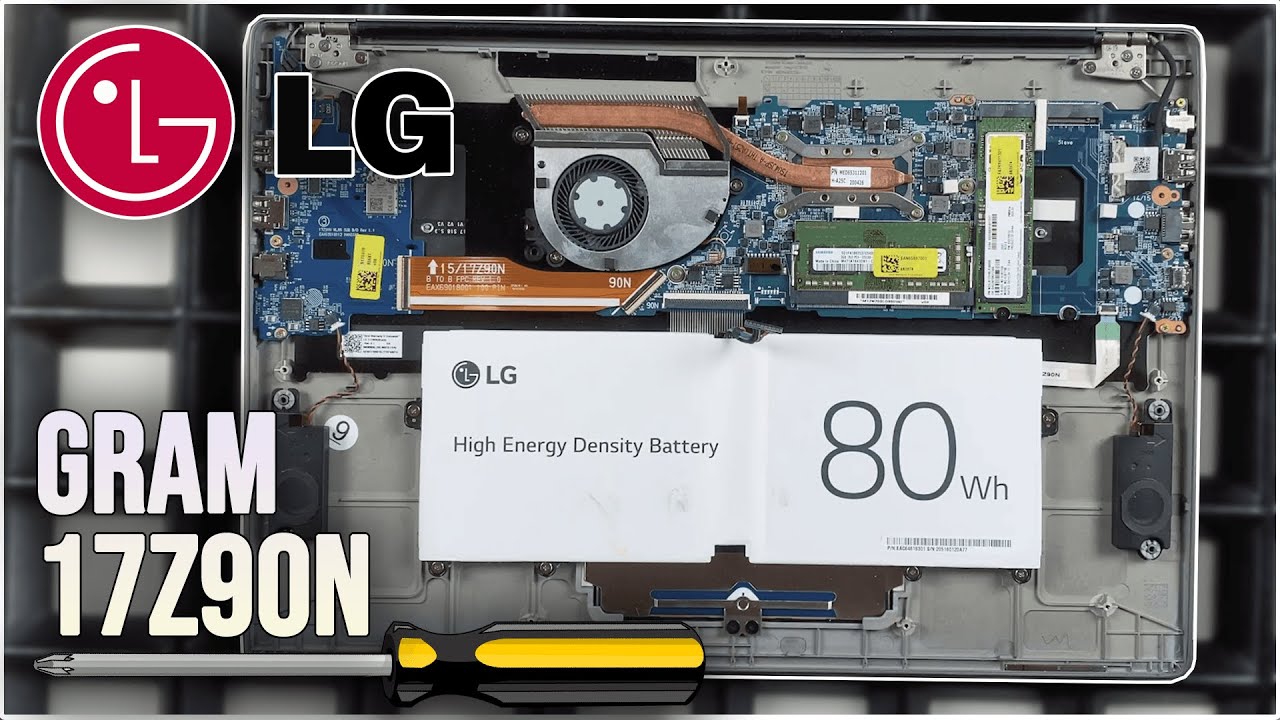 LG Gram 17Z90N-0000 von Innen - RAM, SSD, Akku, Lüfter wechseln