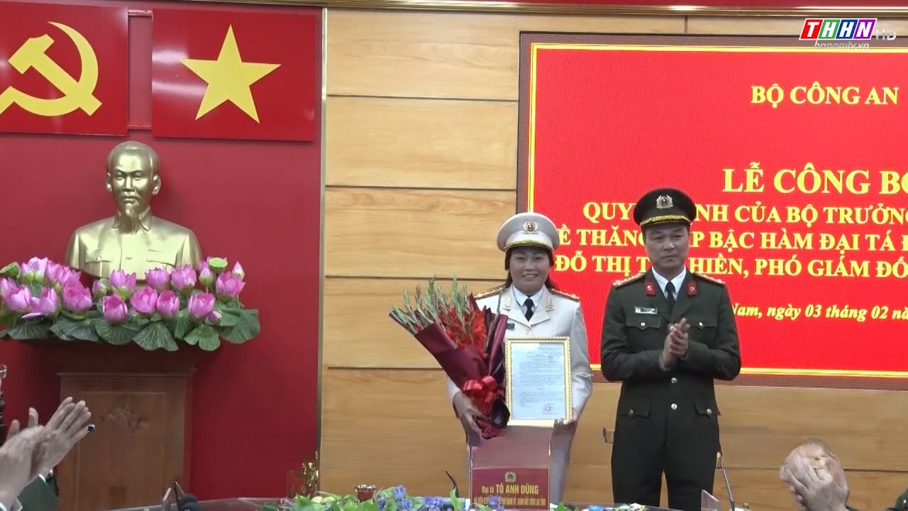 Nữ Phó Giám đốc Công an tỉnh được thăng cấp bậc hàm Đại tá | Hà Nam TV