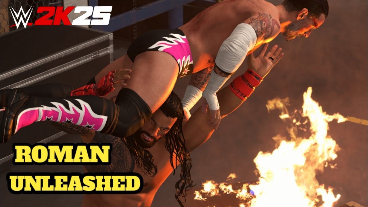 WWE 2K25 Roman Reigns BURNS CM Punk?! 🔥