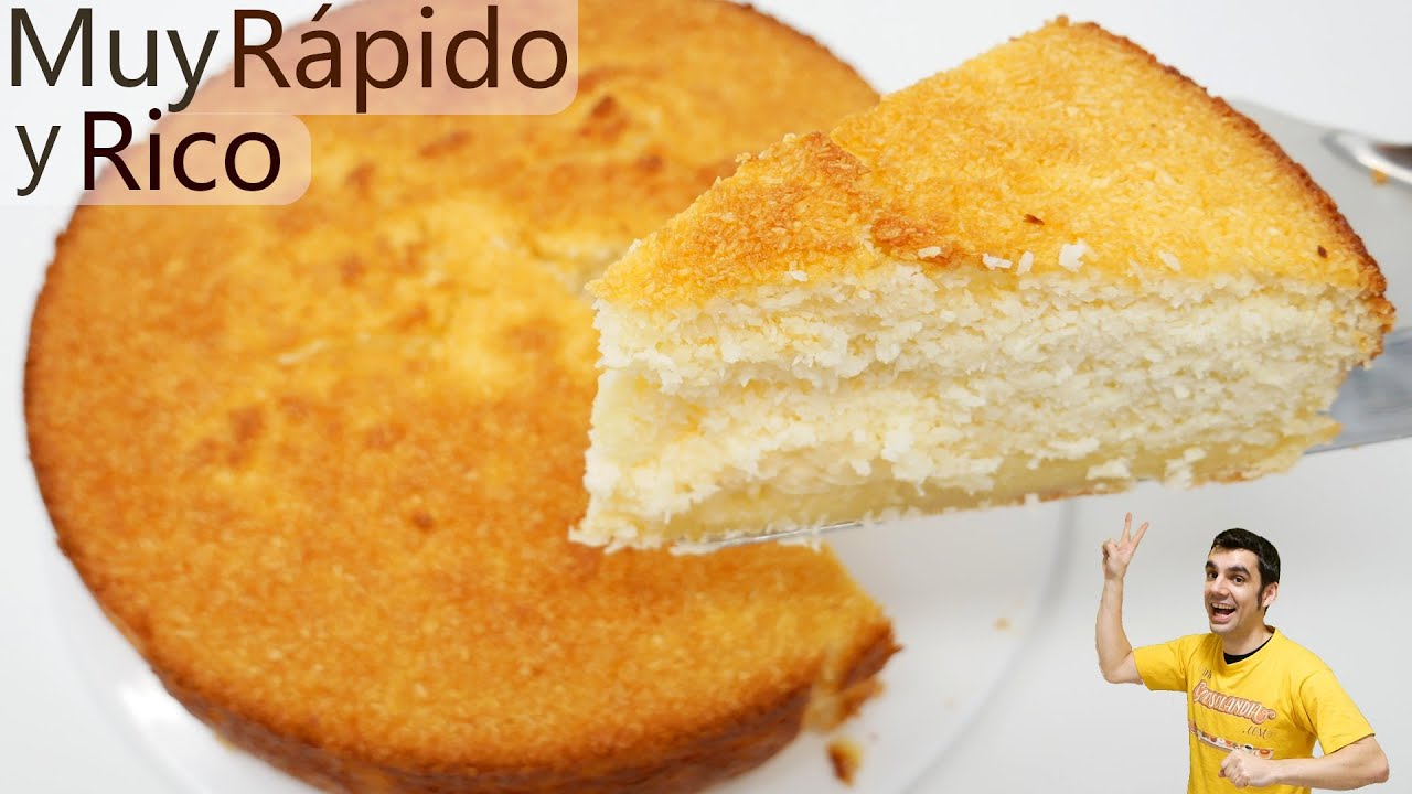 PASTEL de COCO! MUY FÁCIL, SENCILLO, RÁPIDO Y DELICIOSO. ¡SIN GLUTEN! En LICUADORA🥥🍰😍 Receta # 632
