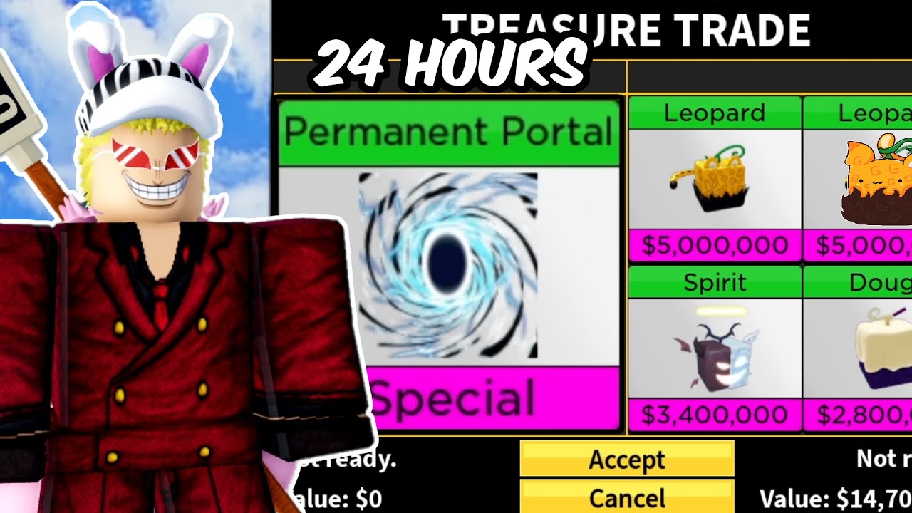 Trading PERMANENT PORTAL for 24 Hours in Blox Fruits