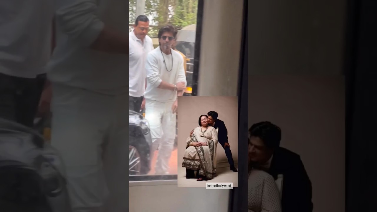 SRK at the Last Rites Of Pamela Chopra