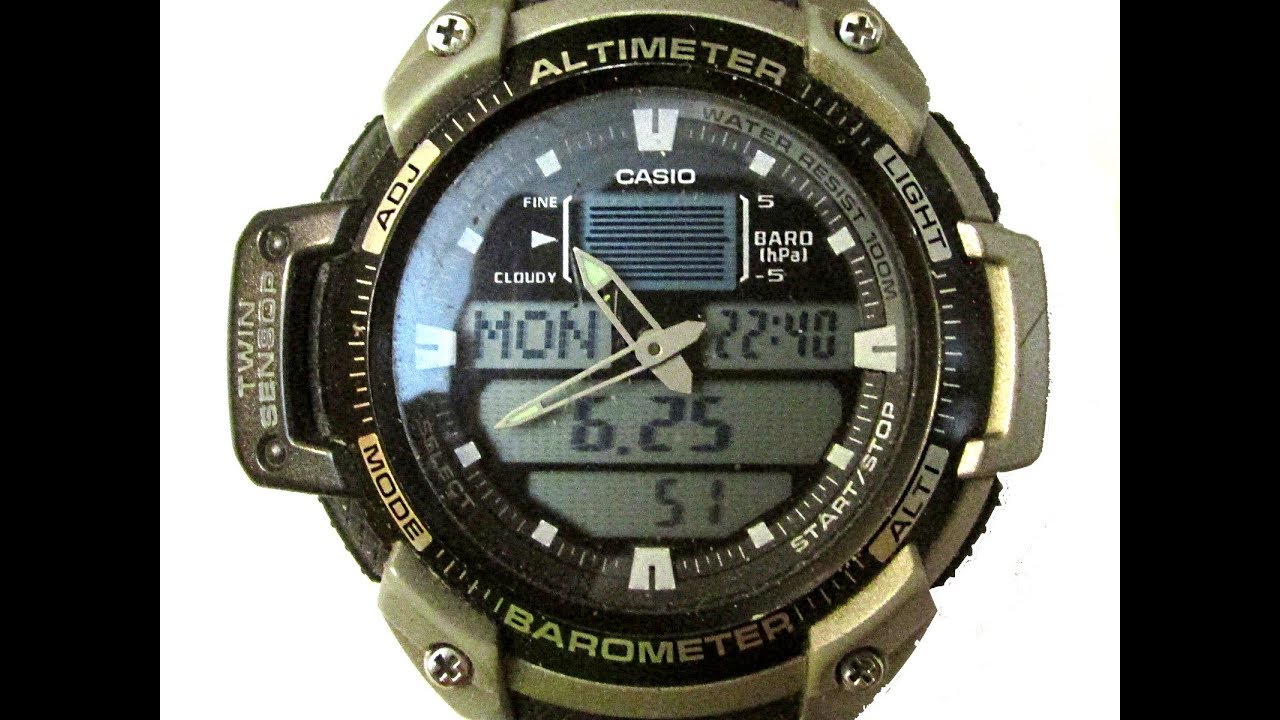 Часы Casio SGW - 400H. Замена батарейки.