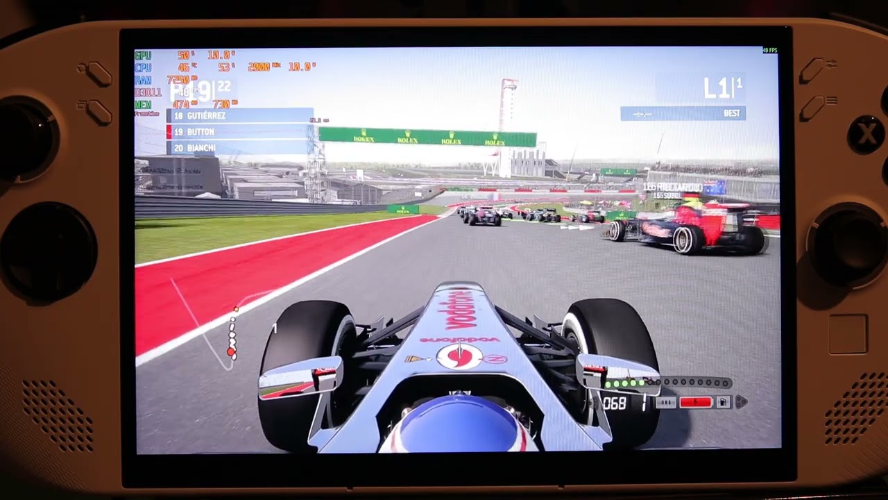F1 2013 gameplay on Legion Go S (16GB Z2go) windows 11
