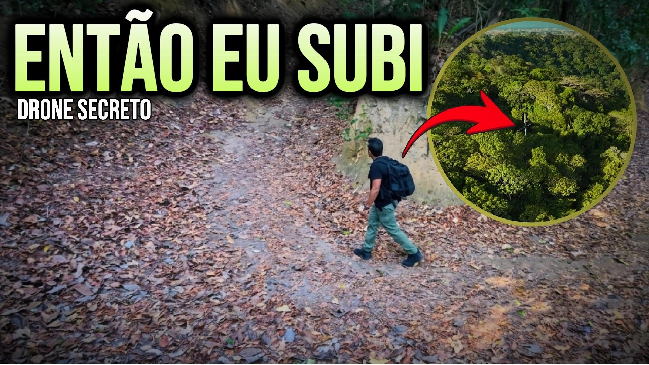MEU DRONE ENCONTROU ESSA CRUZ NO TOPO DA COLINA… ENTÃO EU SUBI ATÉ LÁ