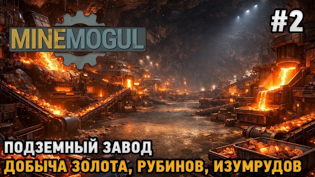 MineMogul #2 Подземный завод, Добыча золота, Рубино, Изумрудов