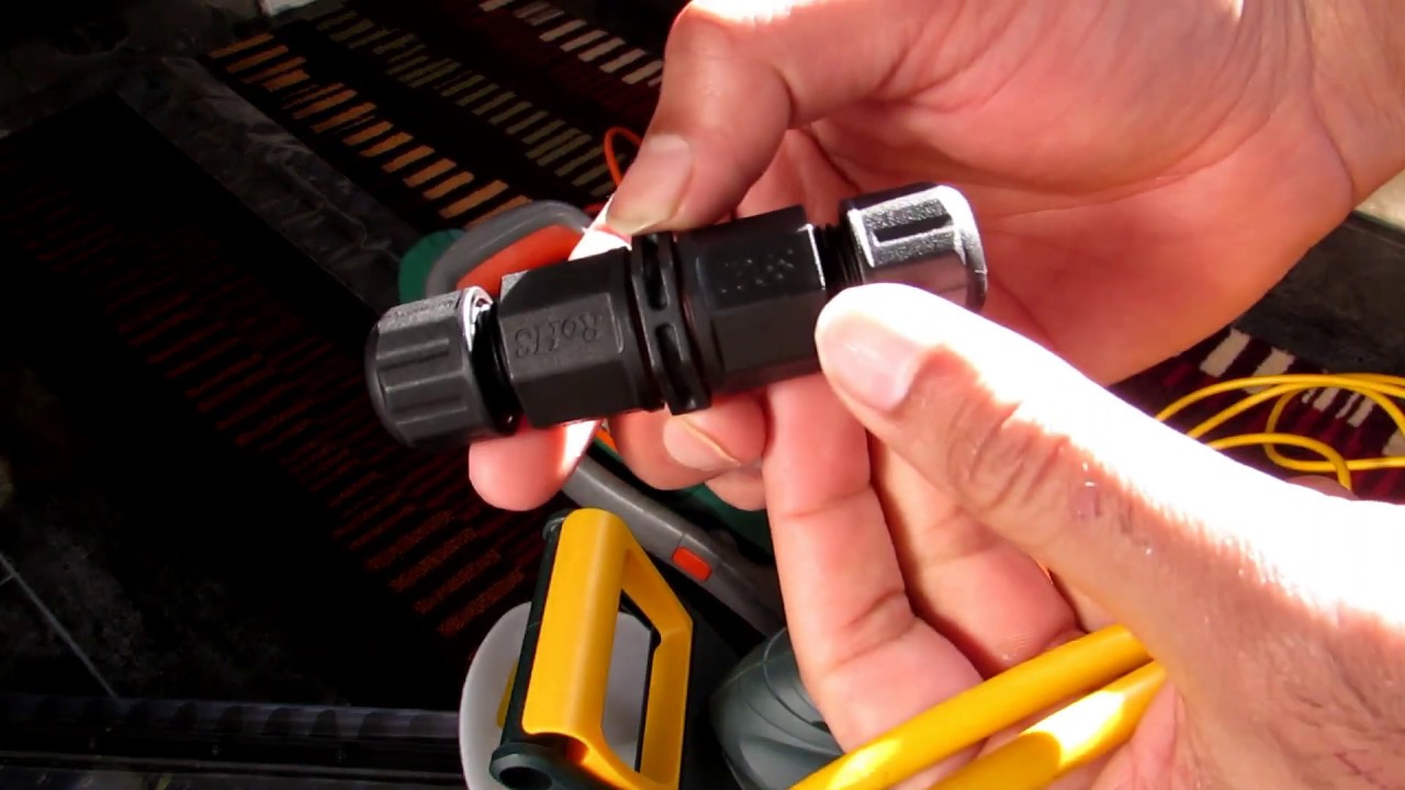Repairing cut power cable for hedge trimmer - IP68 Cable Connector