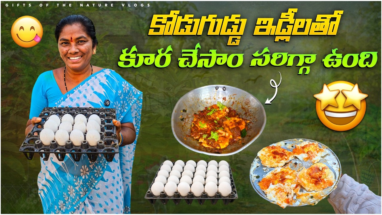 కోడిగుడ్డు ఇడ్లీతో కూర చేశాం || సరిగ్గా ఉంది #ytshorts #giftsofthenaturevlogs