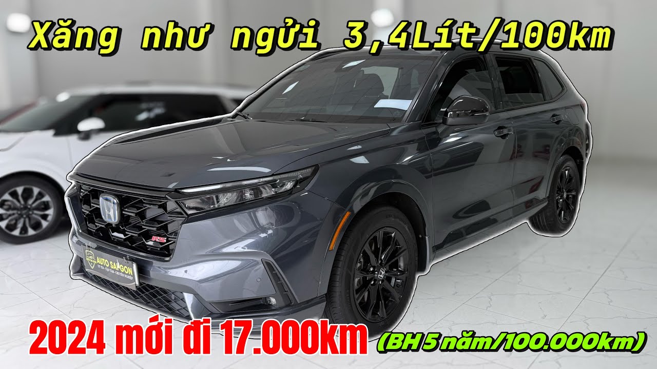 [2024-17.000] Xăng như ngửi với Honda Crv HEV, tiết kiệm gần 200 so với xe mới.