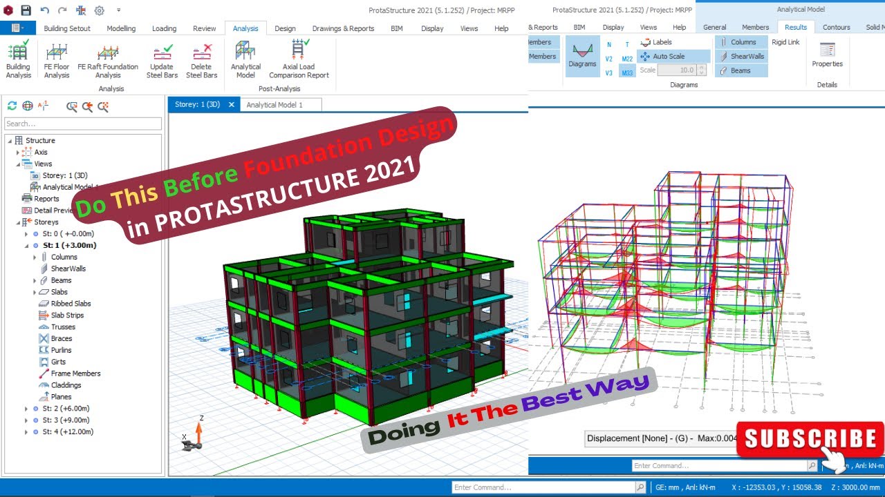 For Reinforce Concrete Raft Foundation Design Do the Following First Using Protastructure 2021