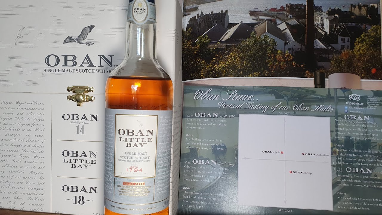 Дегустация и сравнение виски Oban little bay 200ml 43% ABV и bay reserve 700ml 43% ABV.