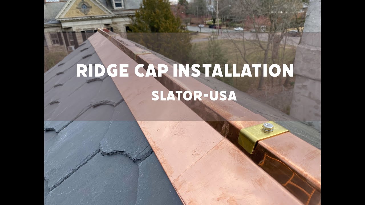 Copper ridge cap installation