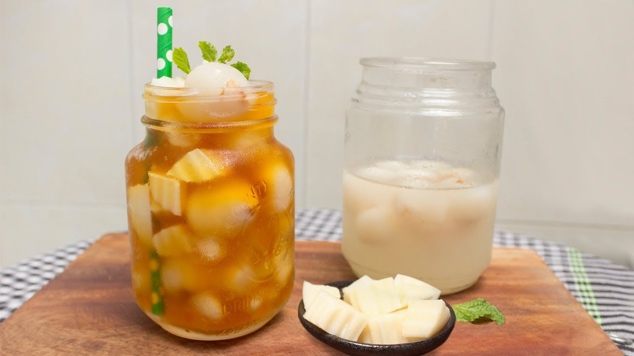 CÁCH LÀM TRÀ THẠCH VẢI TẠI NHÀ THƠM NGON NHƯ HIGHLAND COFFEE | LYCHEE TEA - CKK