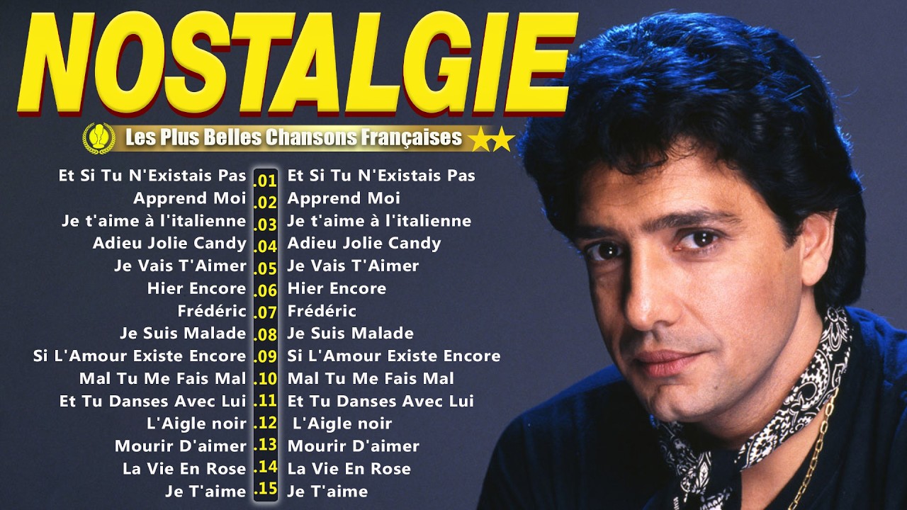 NOSTALGIE CHANSONS - Musique Francaise Année 80 90 - Joe Dassin, F François, Mireille Mathieu, ...
