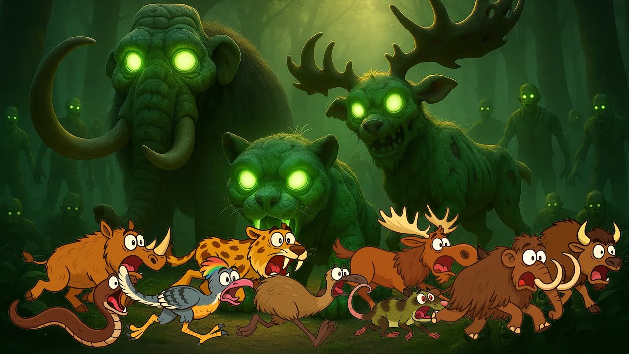 Prehistoric Safari Animal Zombie Songs | Prehistoric Zombie | Zazzy Melody
