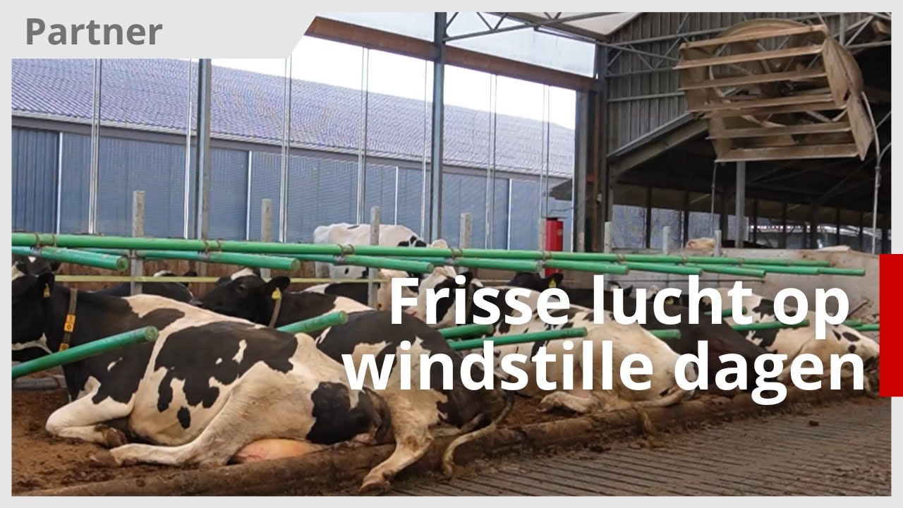 Voldoende luchtverversing door ventilatoren op windstille dagen