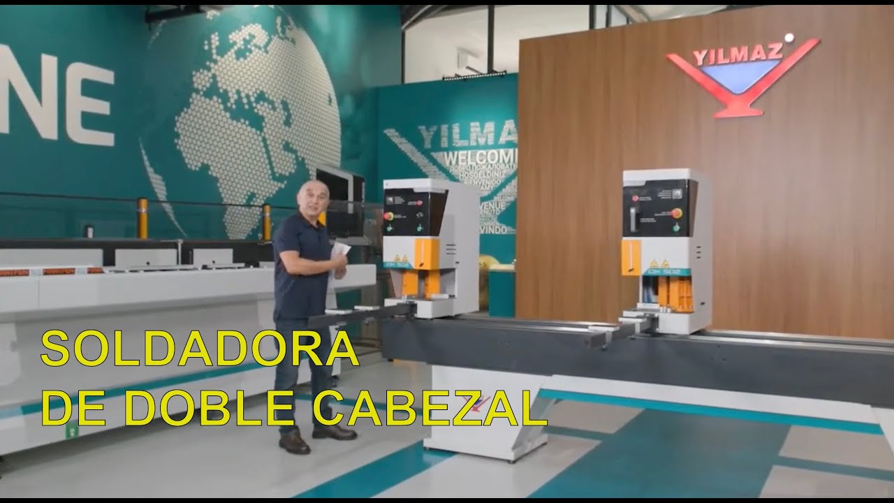 Soldadora de doble cabezal para puertas y ventanas de PVC