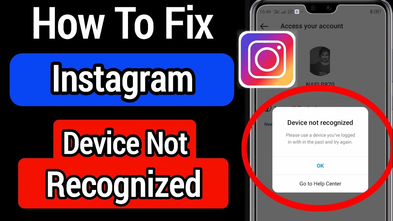 How to fix Instagram device not recognized - 2022 | Instagram Device Not Recognized problem