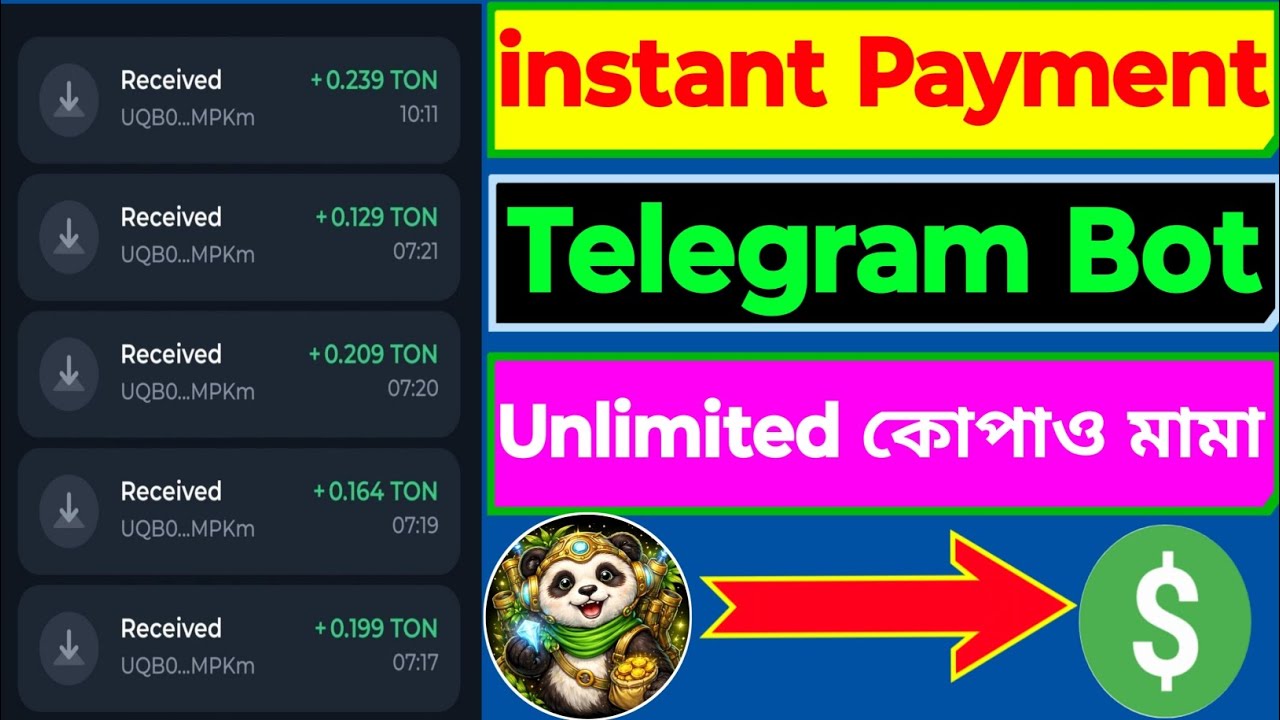 instant payment telegram bot | instant payment earning apps | #crypto
