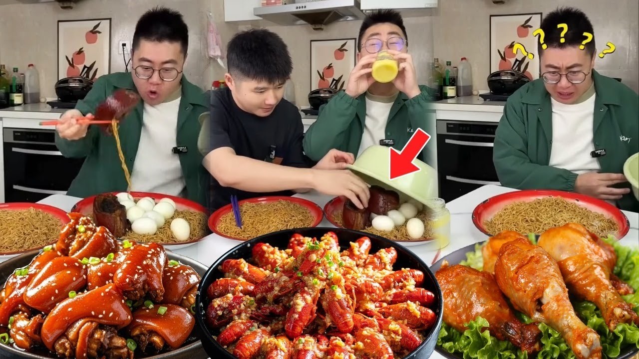 Скупой старший брат хочет оставить тушеную свинину себе!