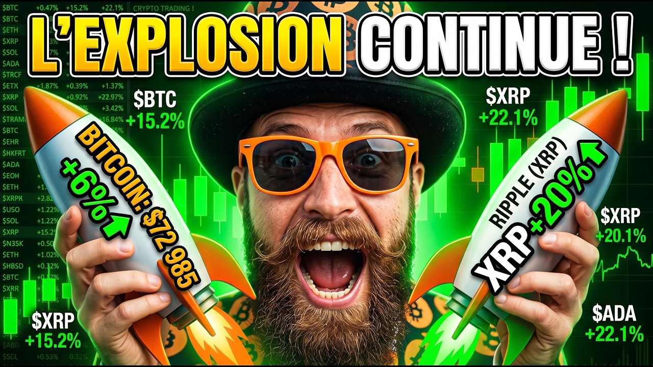 🚀L'Explosion Continue ! Bitcoin 73 000 $, XRP +20% et DOGE +11% aujourd'hui : les Alts explosent !
