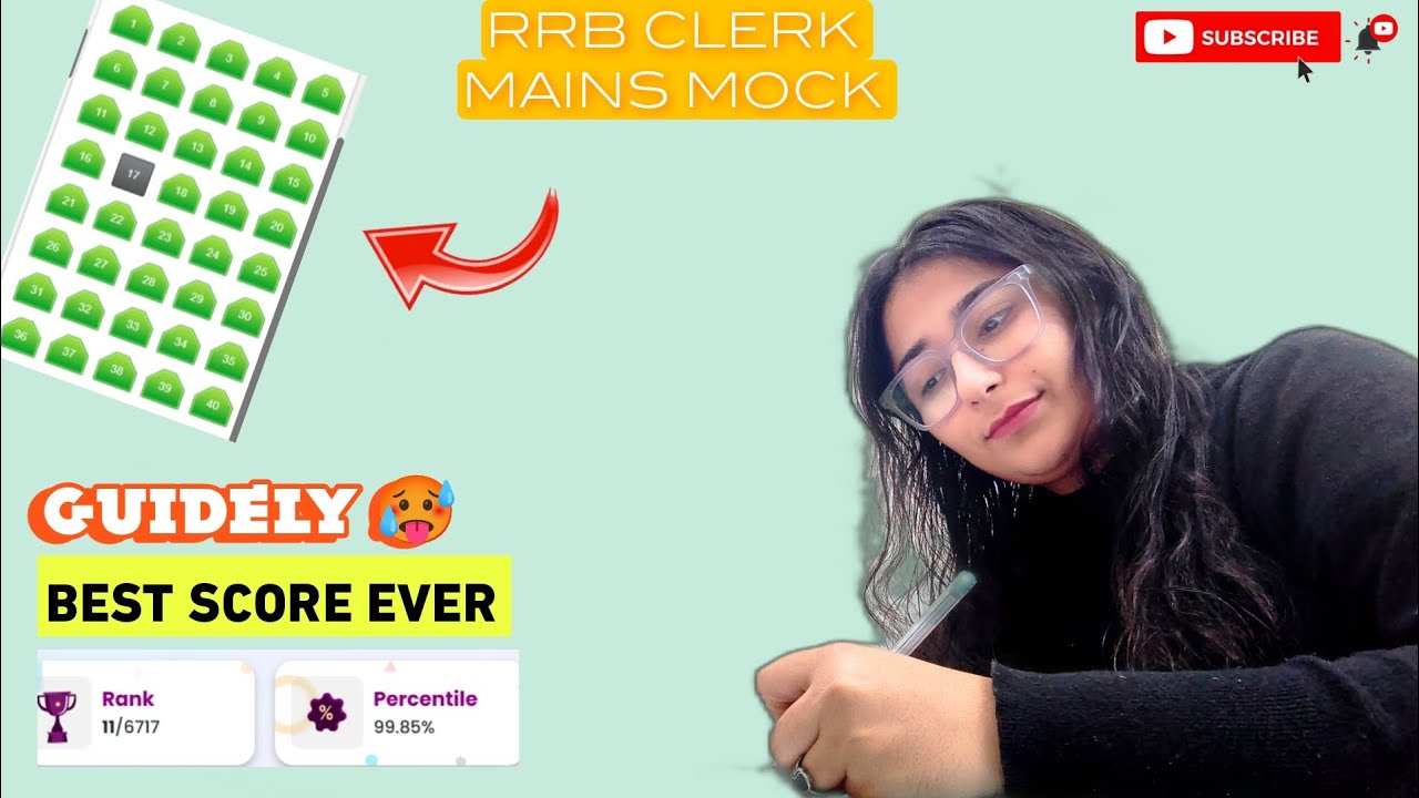 ✍🏻RRB CLERK MAINS MOCK🎯GUIDELY🔰99.85 PERCENTILE 🫠SHARE YOUR SCORE 🚀