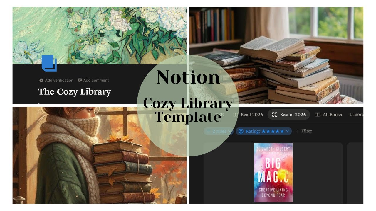 Cozy Library Notion Tour Video