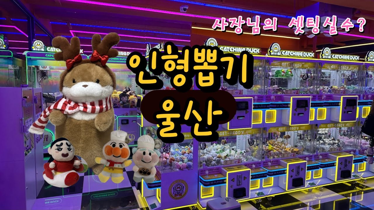 인형뽑기 데이트 울산원정 사장님 셋팅 실수 기계 발견!!
