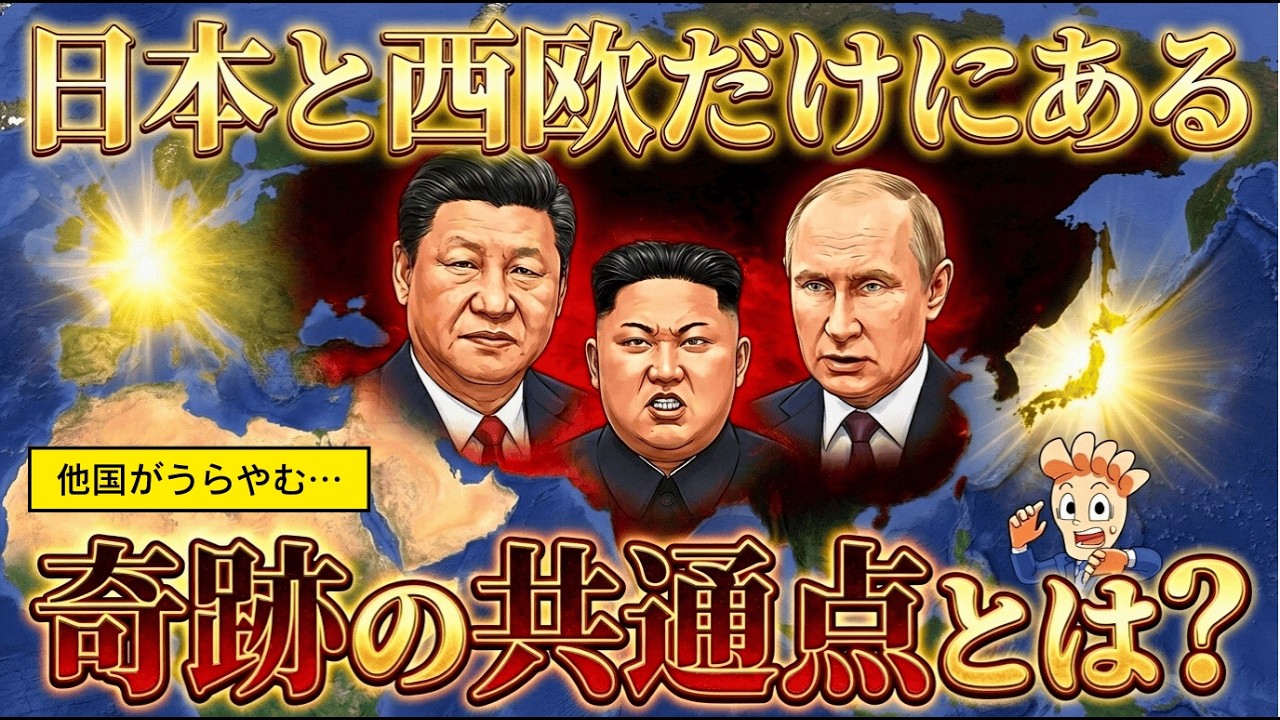 【日本と西欧だけの共通点】なぜユーラシア大陸は独裁国家ばかりなのか？