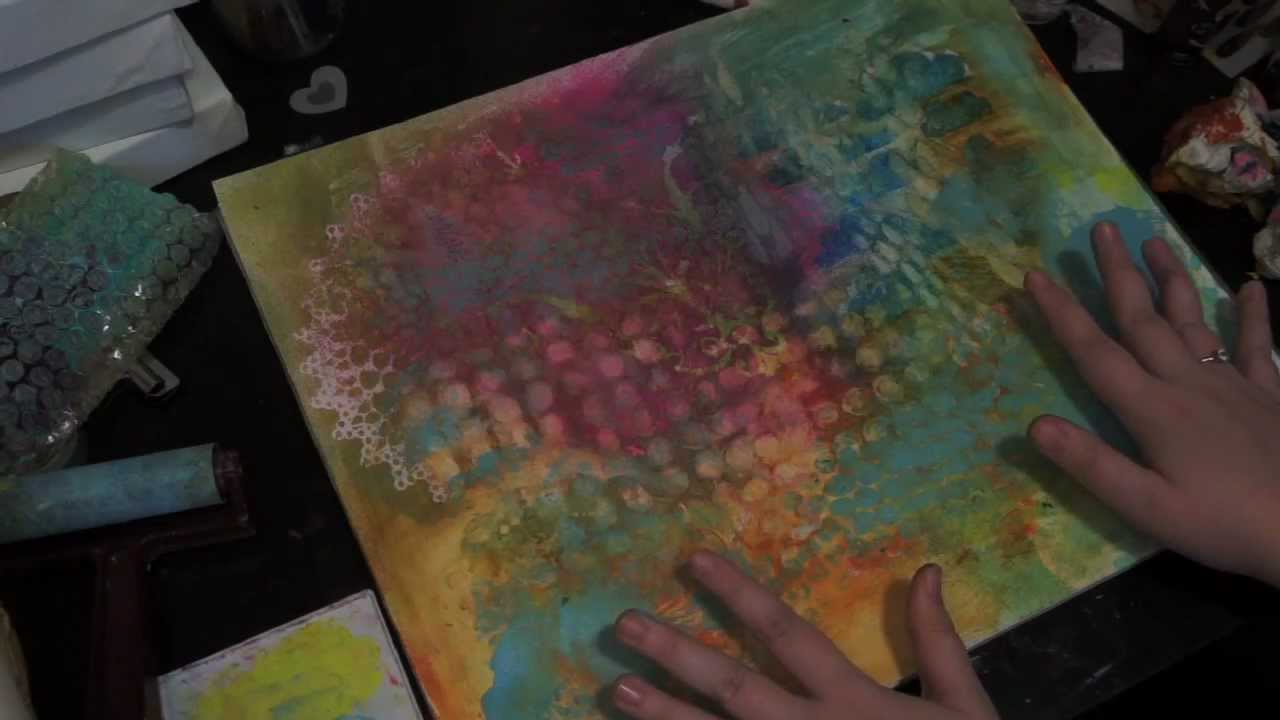 Creating a Spray Ink Textured Art Journal Background