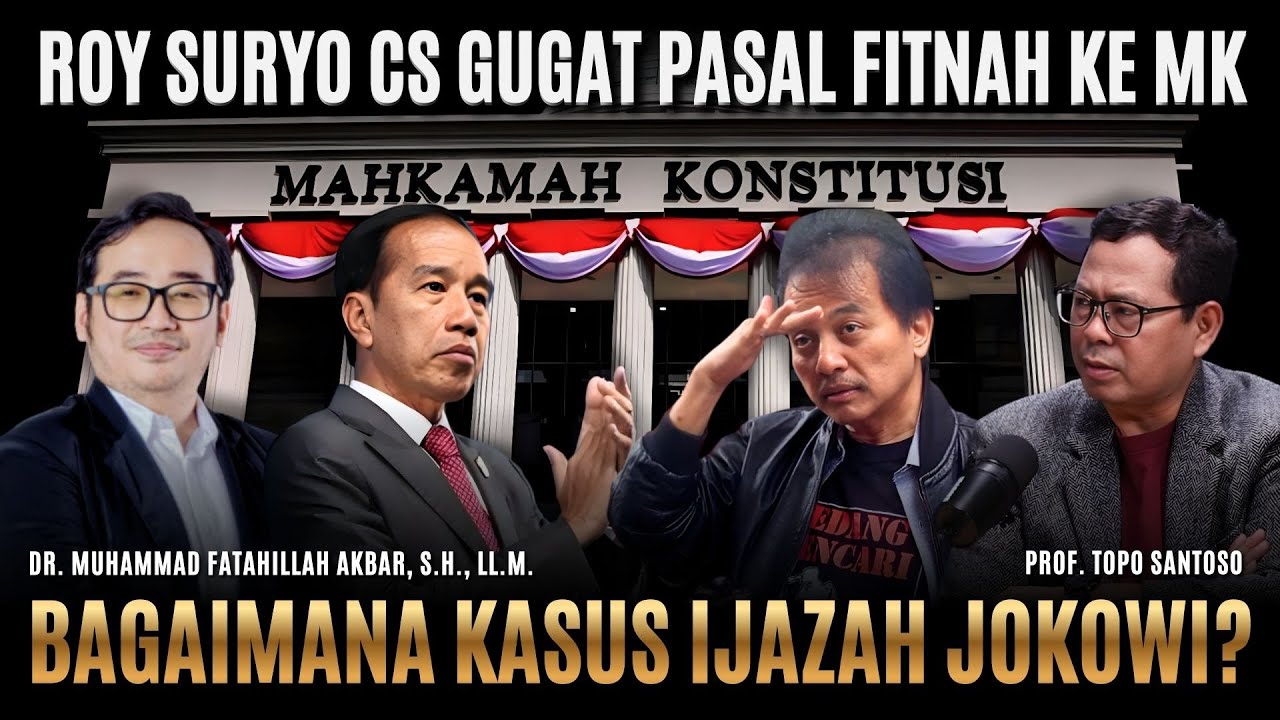 ROY SURYO CS GUGAT PASAL FITNAH DI MK: KASUS IJAZAH JOKOWI, SALAH NORMA ATAU SALAH TAFSIR?