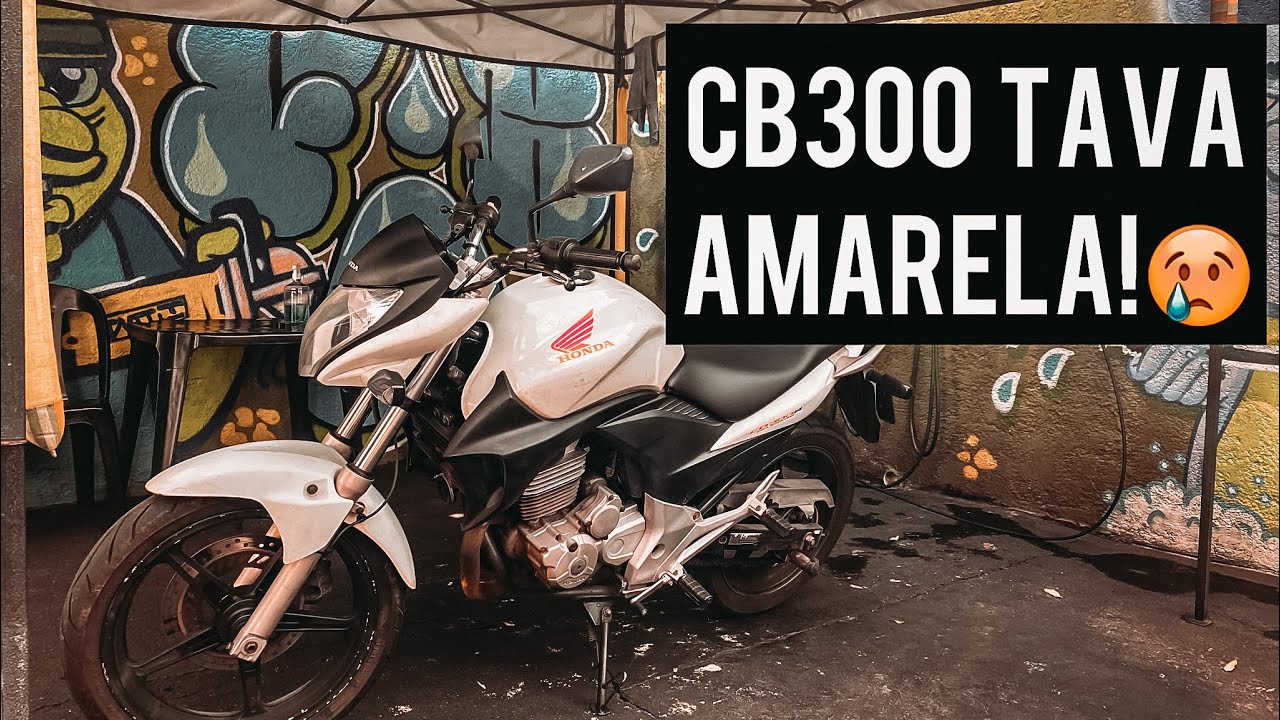 CB300 BRANCA ESTAVA ENCARDIDA, LAVAGEM DETALHADA E POLIMENTO VEJA O RESULTADO!🥵😍