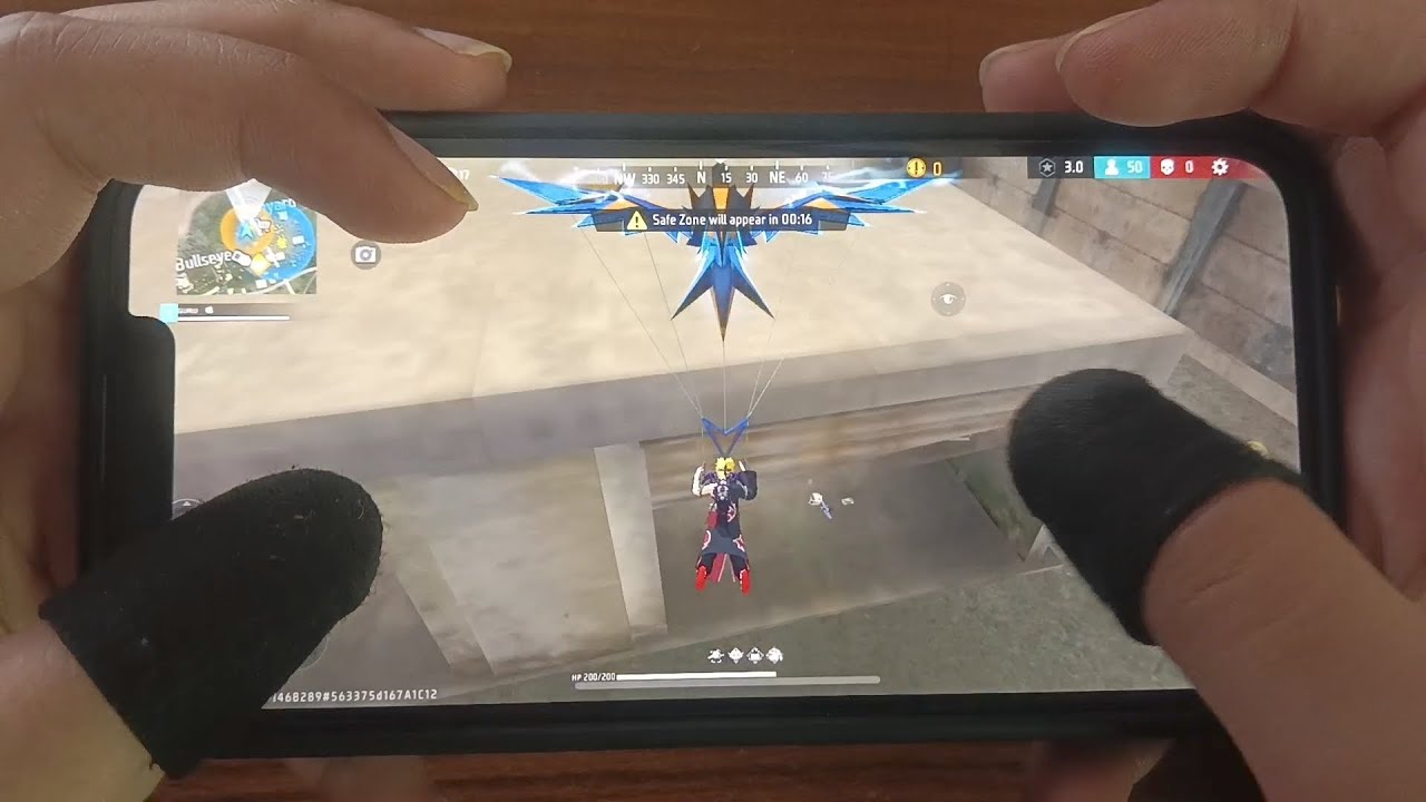 4 finger br rank full map gameplay free fire solo vs squard