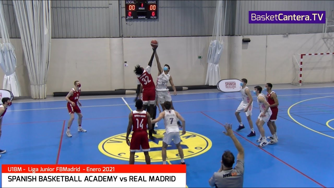 U18M - SB ACADEMY vs REAL MADRID. Liga Junior FBMadrid #BasketCantera.TV (28/01/2021)