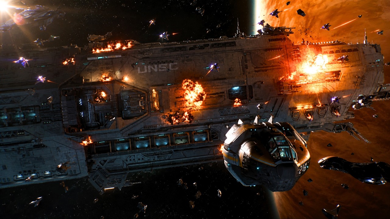 Brutal Space Battle: Ambushed After Exiting Slipspace (4K) 1 vs 12 Capital Warships