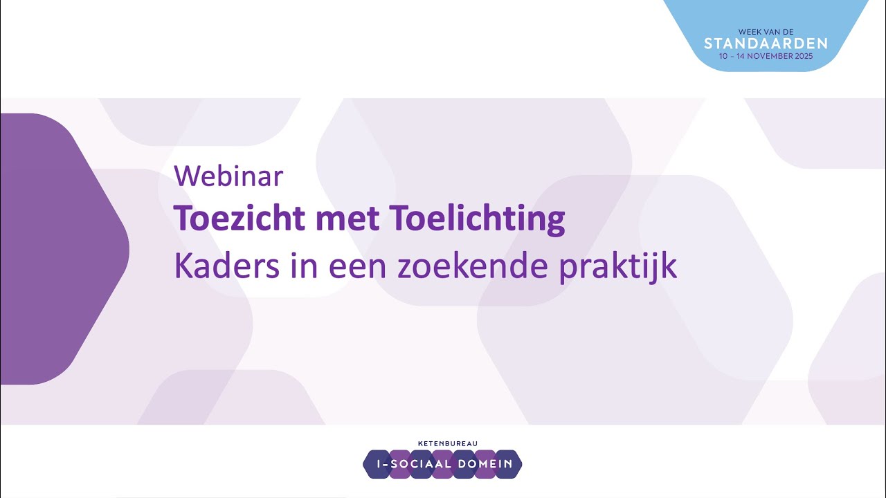 Toezicht met toelichting, kaders in een zoekende praktijk